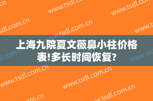 上海九院夏文薇鼻小柱价格表!多长时间恢复?