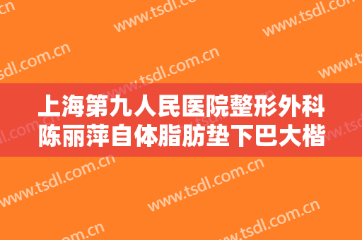 上海第九人民医院整形外科陈丽萍自体脂肪垫下巴大楷需要多少钱?好不好?