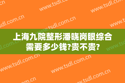 上海九院整形潘晓岗眼综合需要多少钱?贵不贵?