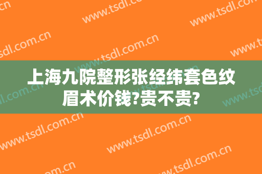 上海九院整形张经纬套色纹眉术价钱?贵不贵?