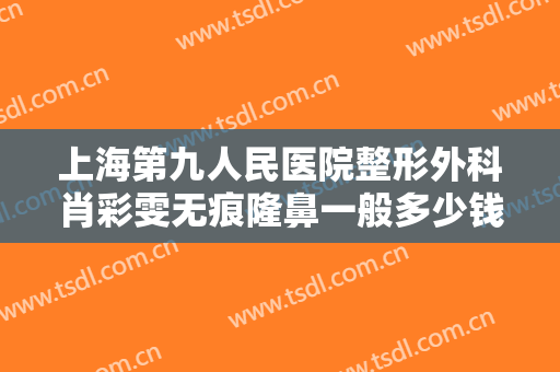 上海第九人民医院整形外科肖彩雯无痕隆鼻一般多少钱?多长时间恢复?