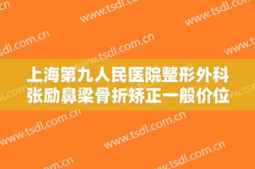 上海第九人民医院整形外科张励鼻梁骨折矫正一般价位是多少费用?怎么样?
