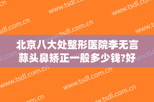 北京八大处整形医院李无言蒜头鼻矫正一般多少钱?好不好?(正规医院整鼻子多少钱)