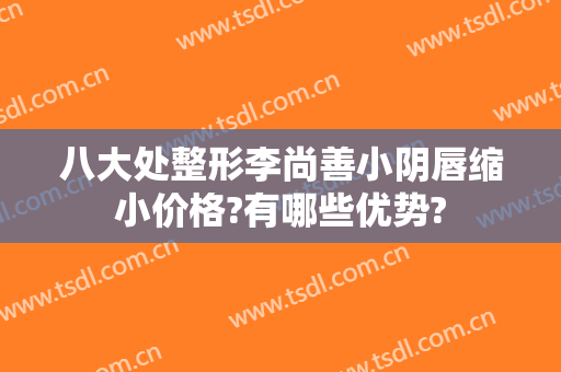八大处整形李尚善小阴唇缩小价格?有哪些优势?