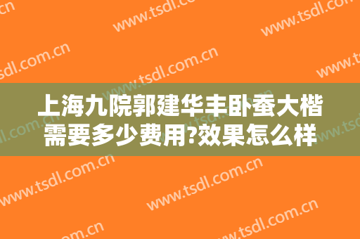 上海九院郭建华丰卧蚕大楷需要多少费用?效果怎么样?