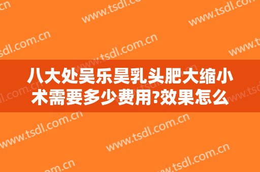 八大处吴乐昊乳头肥大缩小术需要多少费用?效果怎么样?