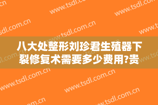 八大处整形刘珍君生殖器下裂修复术需要多少费用?贵不贵?