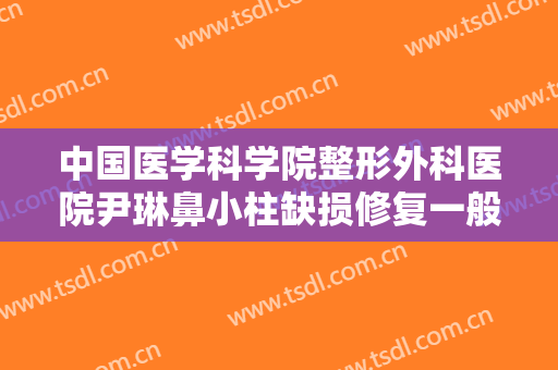 中国医学科学院整形外科医院尹琳鼻小柱缺损修复一般多少钱?好不好?
