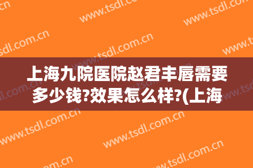 上海九院医院赵君丰唇需要多少钱?效果怎么样?(上海九院丰唇价格)