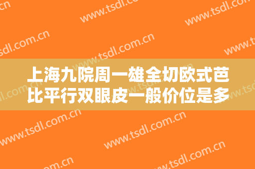 上海九院周一雄全切欧式芭比平行双眼皮一般价位是多少?怎么样?