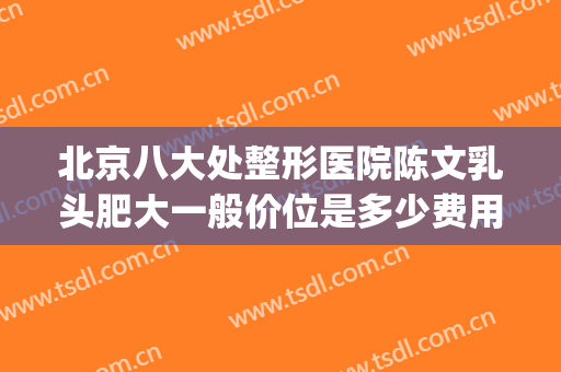 北京八大处整形医院陈文乳头肥大一般价位是多少费用?贵不贵?(好大夫北京八大处整形医院)