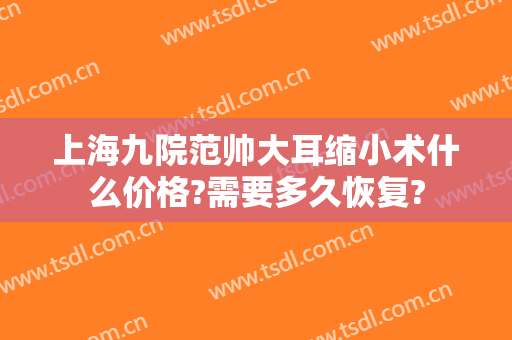 上海九院范帅大耳缩小术什么价格?需要多久恢复?