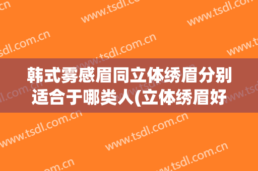 韩式雾感眉同立体绣眉分别适合于哪类人(立体绣眉好还是雾眉好)
