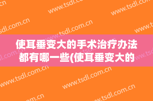 使耳垂变大的手术治疗办法都有哪一些(使耳垂变大的手术治疗办法都有哪一些呀)
