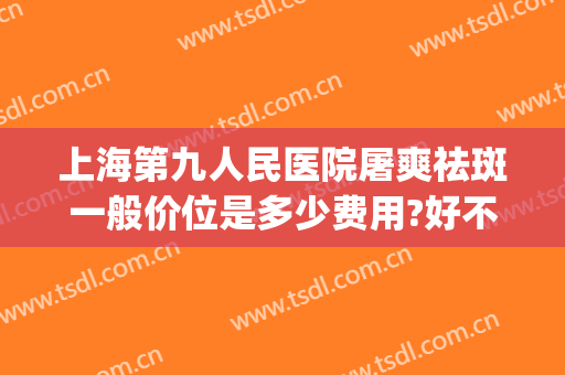 上海第九人民医院屠爽祛斑一般价位是多少费用?好不好?(第九人民医院 祛斑)