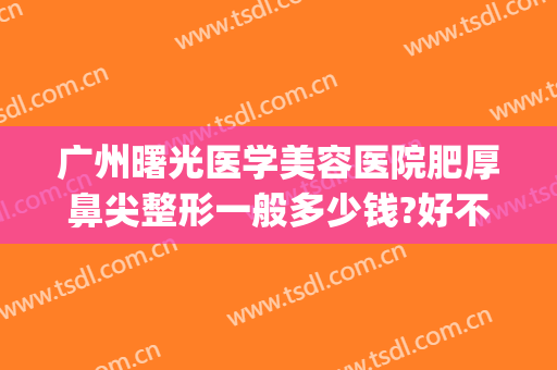 广州曙光医学美容医院肥厚鼻尖整形一般多少钱?好不好?(广州曙光整形医院医生简介)