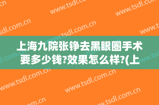 上海九院张铮去黑眼圈手术要多少钱?效果怎么样?(上海九院张群做双眼皮好吗)
