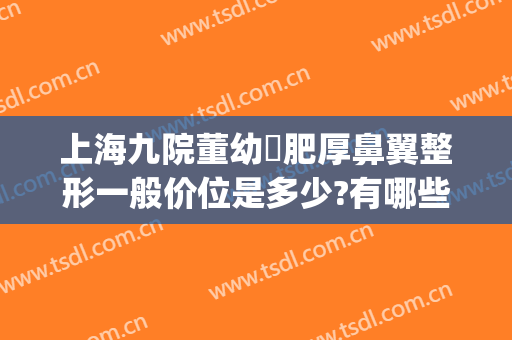上海九院董幼镕肥厚鼻翼整形一般价位是多少?有哪些优势?(上海九院鼻子整形哪位专家最好)
