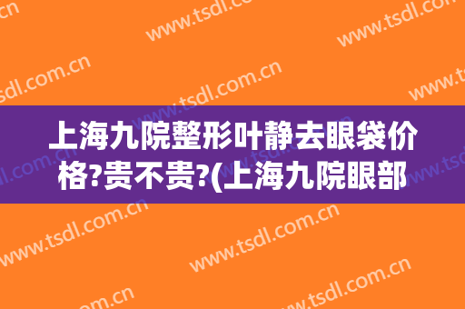 上海九院整形叶静去眼袋价格?贵不贵?(上海九院眼部整形价格)