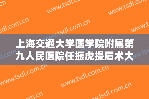 上海交通大学医学院附属第九人民医院任振虎提眉术大楷需要多少费用?有哪些优势?