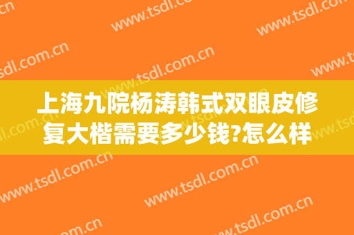 上海九院杨涛韩式双眼皮修复大楷需要多少钱?怎么样?(上海九院双眼皮修复费用多少)