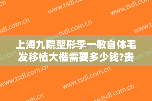 上海九院整形李一敏自体毛发移植大楷需要多少钱?贵不贵?