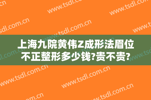 上海九院黄伟Z成形法眉位不正整形多少钱?贵不贵?