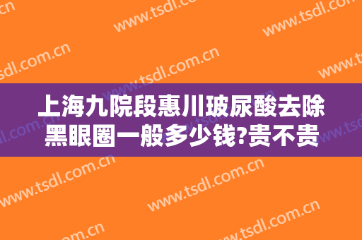 上海九院段惠川玻尿酸去除黑眼圈一般多少钱?贵不贵?