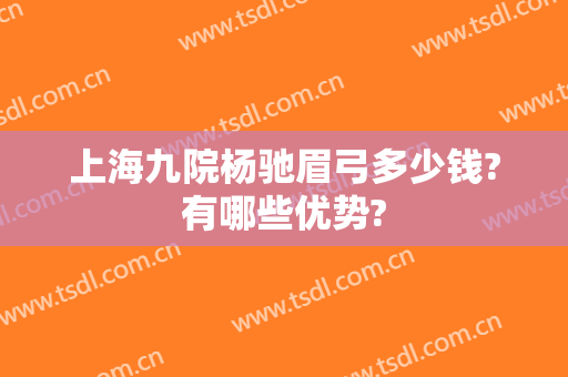 上海九院杨驰眉弓多少钱?有哪些优势?
