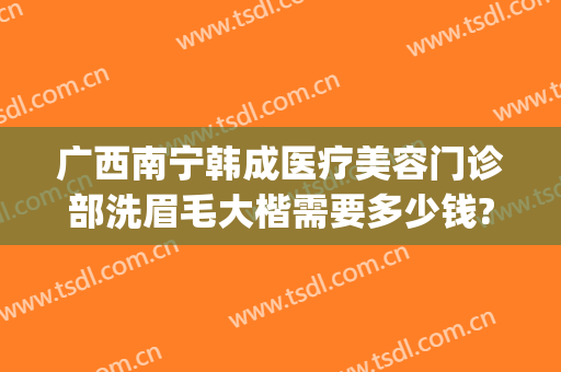 广西南宁韩成医疗美容门诊部洗眉毛大楷需要多少钱?可靠吗?(南宁韩成医疗美容医院)