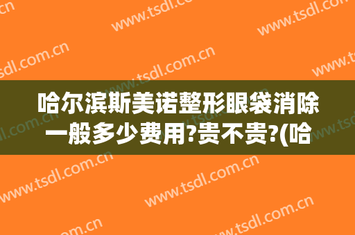 哈尔滨斯美诺整形眼袋消除一般多少费用?贵不贵?(哈尔滨斯美诺整形医院官网)