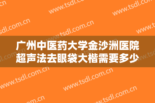 广州中医药大学金沙洲医院超声法去眼袋大楷需要多少钱?效果怎么样?