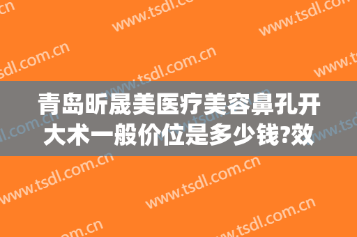 青岛昕晟美医疗美容鼻孔开大术一般价位是多少钱?效果怎么样?(青岛整形隆鼻手术)