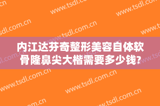 内江达芬奇整形美容自体软骨隆鼻尖大楷需要多少钱?效果怎么样?