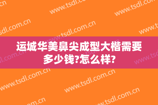 运城华美鼻尖成型大楷需要多少钱?怎么样?