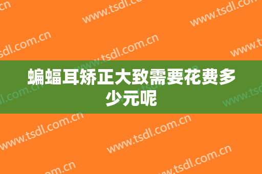 蝙蝠耳矫正大致需要花费多少元呢