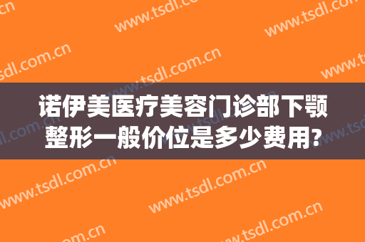 诺伊美医疗美容门诊部下颚整形一般价位是多少费用?好不好?(诺伊美医疗美容门诊部医疗美容门诊部价格表)