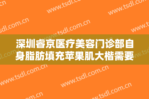 深圳睿京医疗美容门诊部自身脂肪填充苹果肌大楷需要多少钱?好不好?