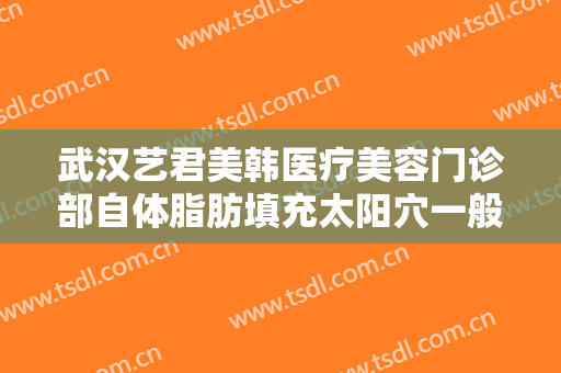 武汉艺君美韩医疗美容门诊部自体脂肪填充太阳穴一般多少钱?好不好?