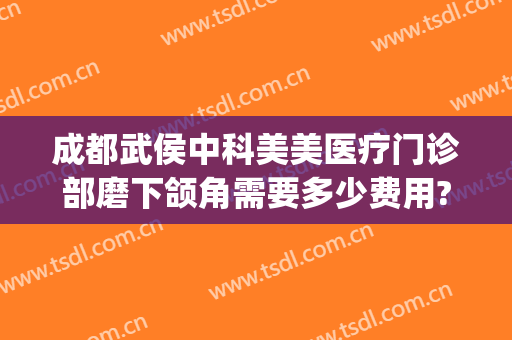 成都武侯中科美美医疗门诊部磨下颌角需要多少费用?靠谱吗?(成都武侯区医美整形排名)
