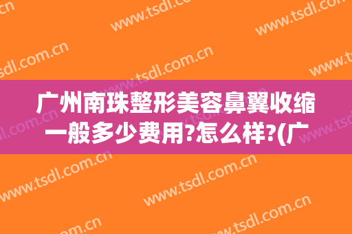 广州南珠整形美容鼻翼收缩一般多少费用?怎么样?(广州鼻翼缩小哪个整形医院最好)