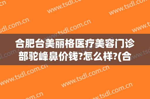 合肥台美丽格医疗美容门诊部驼峰鼻价钱?怎么样?(合肥台美丽格整形怎么样)