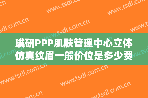 璞研PPP肌肤管理中心立体仿真纹眉一般价位是多少费用?可靠吗?(璞研医疗美容)