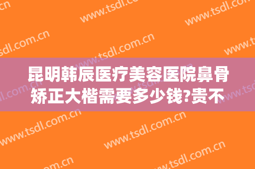 昆明韩辰医疗美容医院鼻骨矫正大楷需要多少钱?贵不贵?(昆明韩辰医疗整形美容医院)