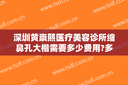 深圳黄崇熙医疗美容诊所缩鼻孔大楷需要多少费用?多长时间恢复?