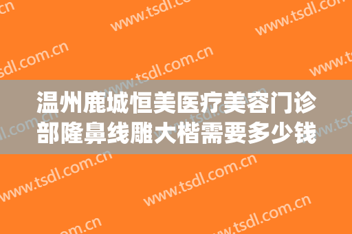温州鹿城恒美医疗美容门诊部隆鼻线雕大楷需要多少钱?怎么样?(温州恒美整形医院)