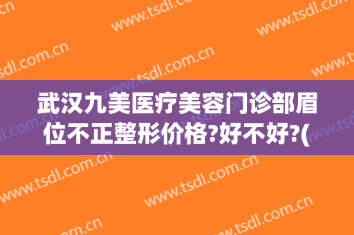 武汉九美医疗美容门诊部眉位不正整形价格?好不好?(武汉九号美学纹眉怎么样)
