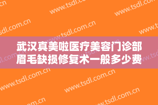 武汉真美啦医疗美容门诊部眉毛缺损修复术一般多少费用?需要多久恢复?