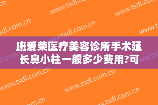 班爱荣医疗美容诊所手术延长鼻小柱一般多少费用?可靠吗?