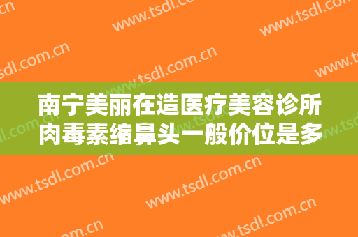 南宁美丽在造医疗美容诊所肉毒素缩鼻头一般价位是多少?好不好?